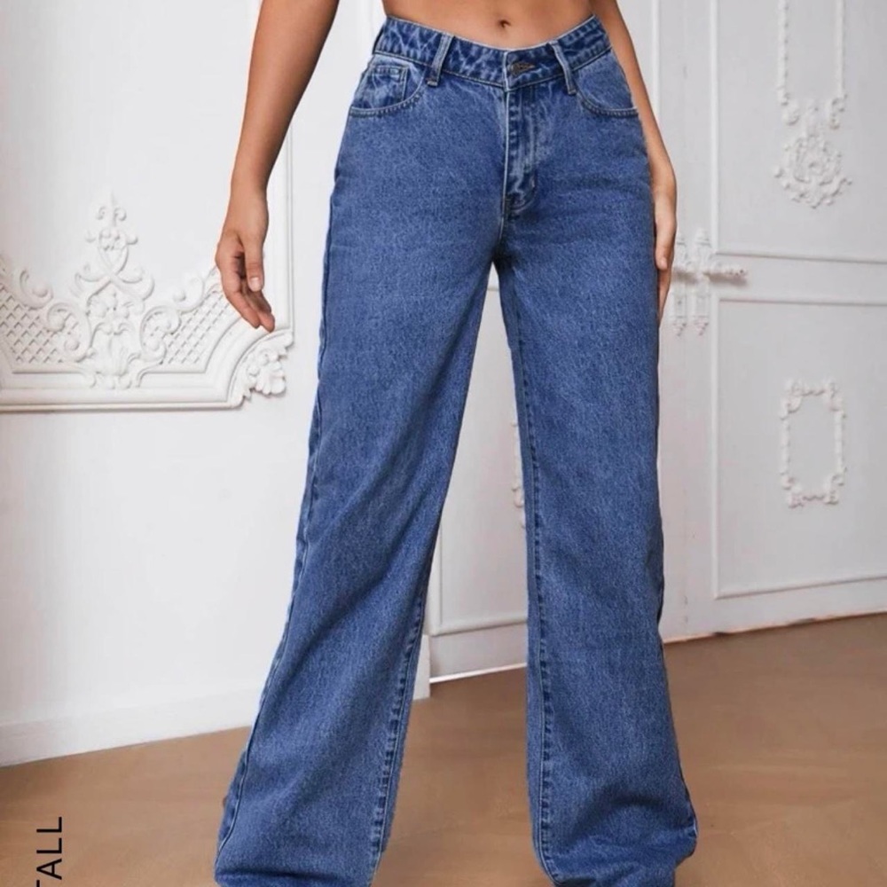 Straight Leg Jeans.